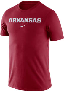Nike Arkansas Razorbacks Crimson Essential Wordmark Short Sleeve T Shirt