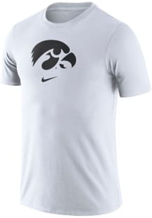 Iowa Hawkeyes White Nike Essential Logo Short Sleeve T Shirt