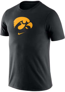 Iowa Hawkeyes Black Nike Essential Logo Short Sleeve T Shirt
