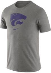 Nike K-State Wildcats Grey Essential Logo Short Sleeve T Shirt