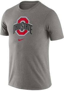 Nike Ohio State Buckeyes Grey Essential Logo Short Sleeve T Shirt