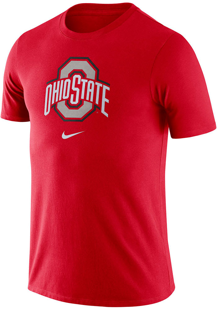 Nike Ohio State Buckeyes Red Essential Logo Short Sleeve T Shirt