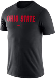 Ohio State Buckeyes Black Nike Essential Wordmark Short Sleeve T Shirt