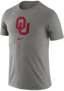 Nike Oklahoma Sooners Grey Essential Logo Short Sleeve T Shirt