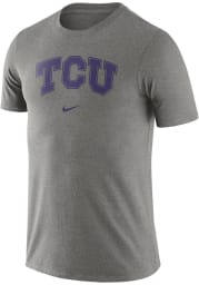 Nike TCU Horned Frogs Grey Essential Wordmark Short Sleeve T Shirt