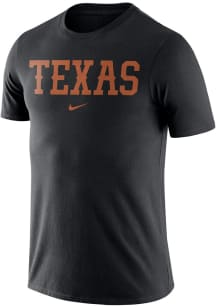 Nike Texas Longhorns Black Essential Wordmark Short Sleeve T Shirt