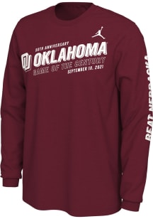 Nike Oklahoma Sooners Crimson Game Of The Century Long Sleeve T Shirt
