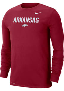 Nike Arkansas Razorbacks Crimson Lockup Long Sleeve T Shirt