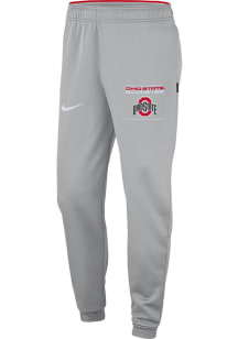 Nike Ohio State Buckeyes Mens Grey Therma Sweatpants