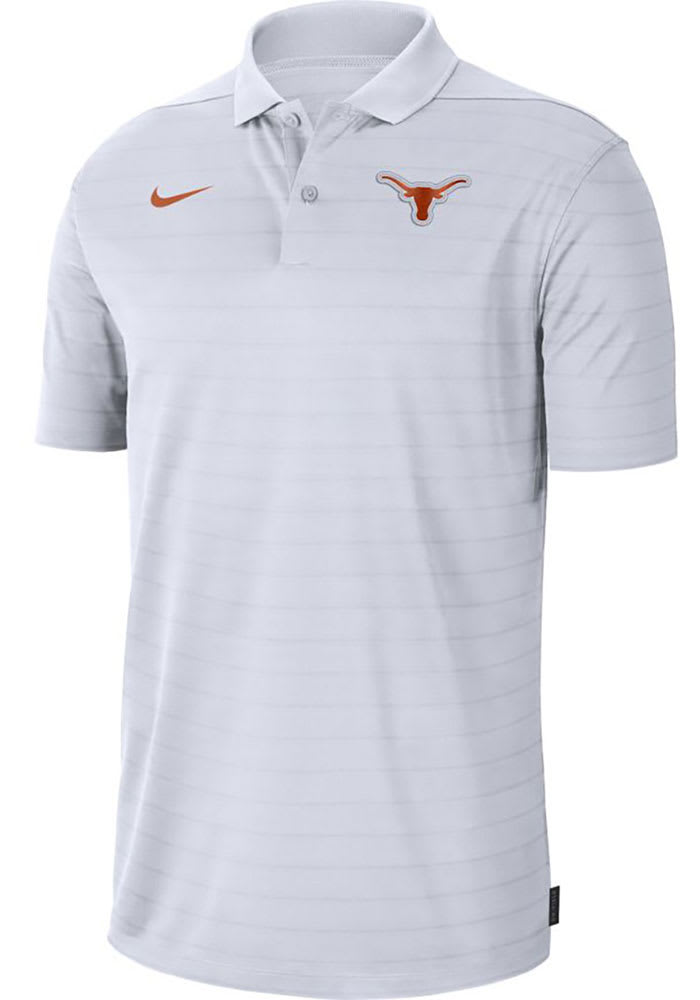 Nike Texas Longhorns Mens White Victory Short Sleeve Polo