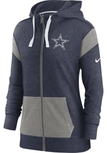Nike Dallas Cowboys Womens Navy Blue Contrast Long Sleeve Full Zip Jacket