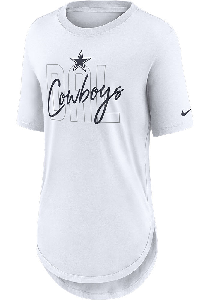 New Era Women's Dallas Cowboys Twist Front Navy T-Shirt