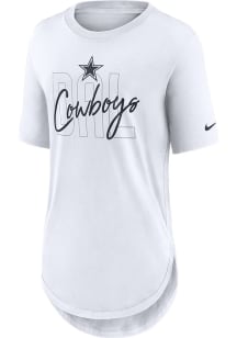 Nike Dallas Cowboys Womens White City Love Short Sleeve T-Shirt