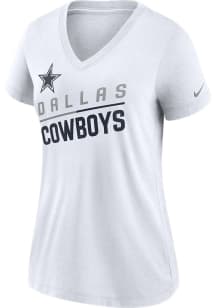 Nike Dallas Cowboys Womens White Primetime Short Sleeve T-Shirt