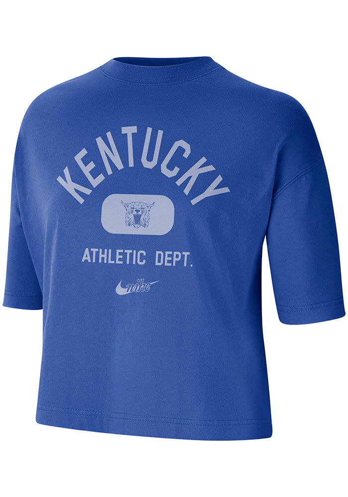 Nike Kentucky Wildcats Womens Blue Boxy Short Sleeve T-Shirt