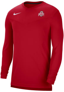 Nike Ohio State Buckeyes Red DriFIT UV Coach Long Sleeve T-Shirt