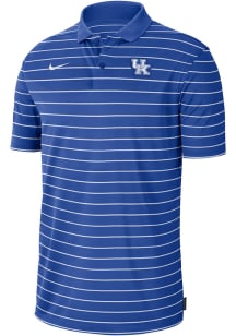 Nike Kentucky Wildcats Mens Blue DriFIT Victory Stripe Short Sleeve Polo