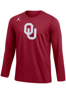 Nike Oklahoma Sooners Crimson DriFIT Jordan Practice Long Sleeve T-Shirt