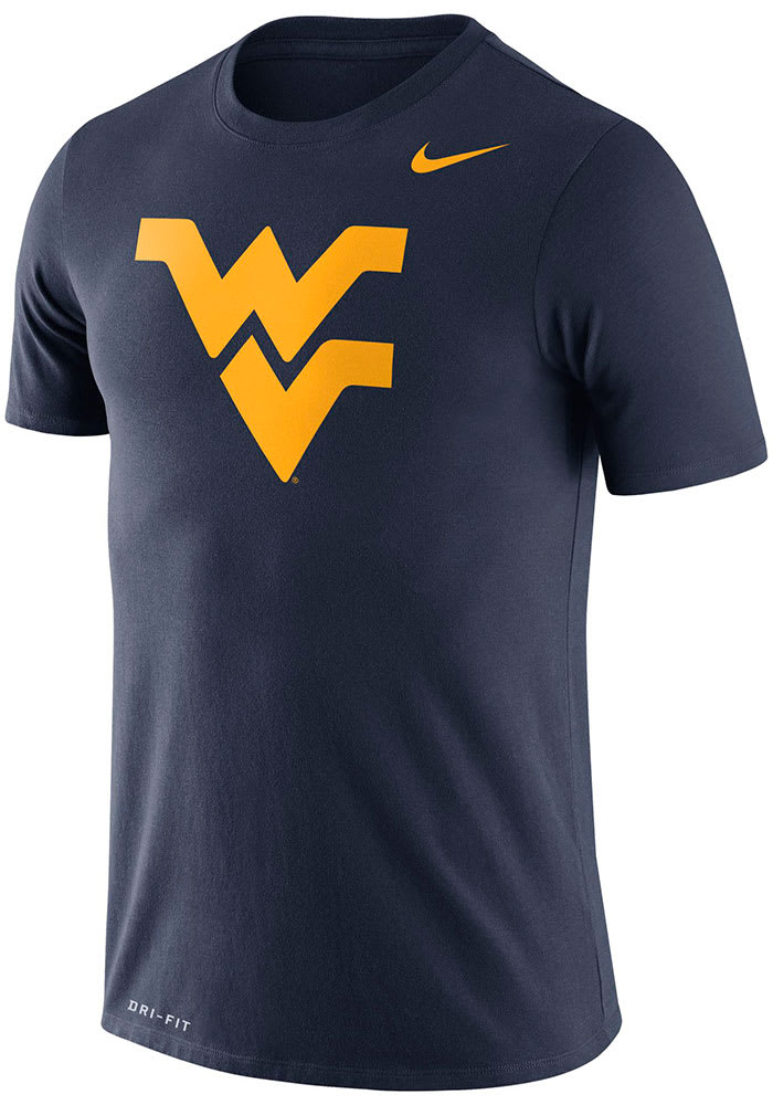 Nike West Virginia Mountaineers Navy Blue Legend Logo Short Sleeve T Shirt