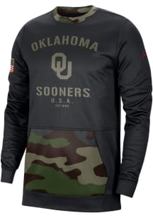 Nike Oklahoma Sooners Mens Black Military Long Sleeve Sweatshirt