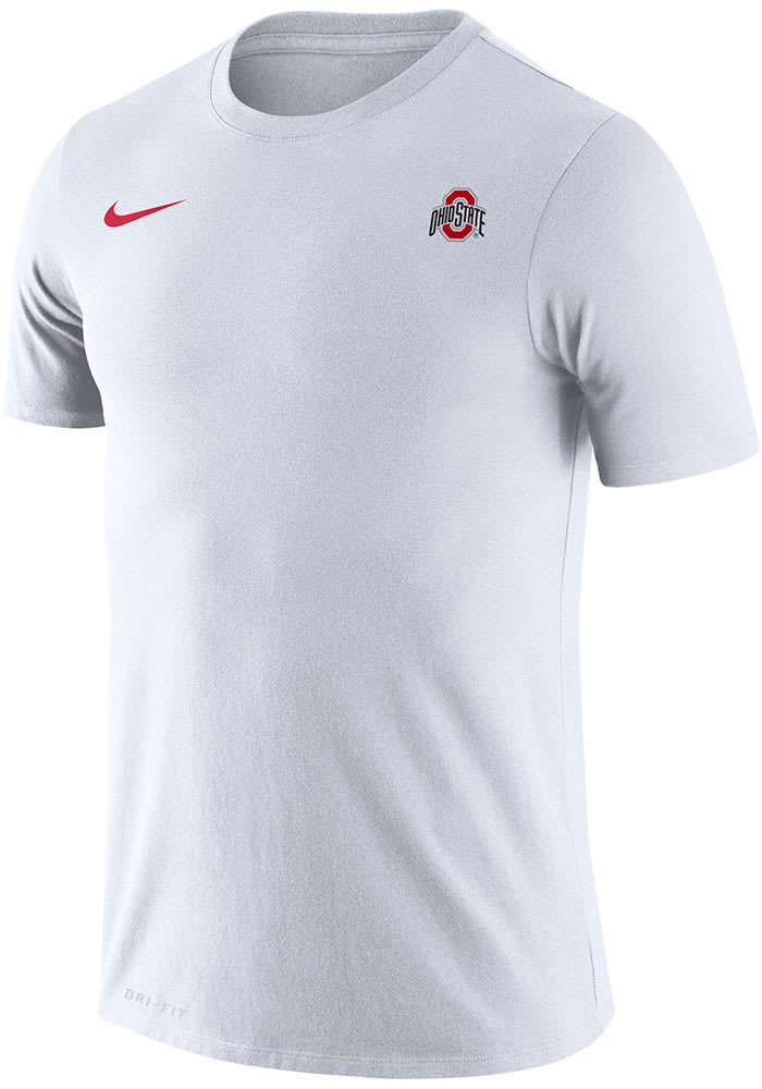 Nike Ohio State Buckeyes White Legend Small Logo Short Sleeve T Shirt