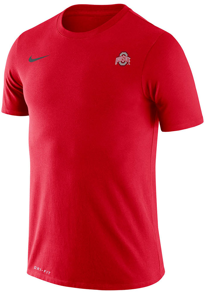 Nike Ohio State Buckeyes Red Legend Small Logo Short Sleeve T Shirt