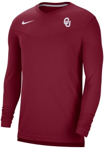 Nike Oklahoma Sooners Crimson DriFIT UV Coach Long Sleeve T-Shirt
