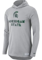 Nike Michigan State Spartans Mens Grey DriFIT Long Sleeve Tee Long Sleeve Hoodie