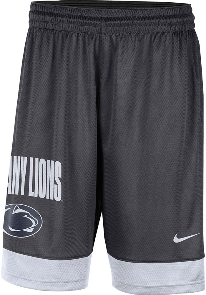 Nike Penn State Nittany Lions Mens Grey Fast Break Shorts
