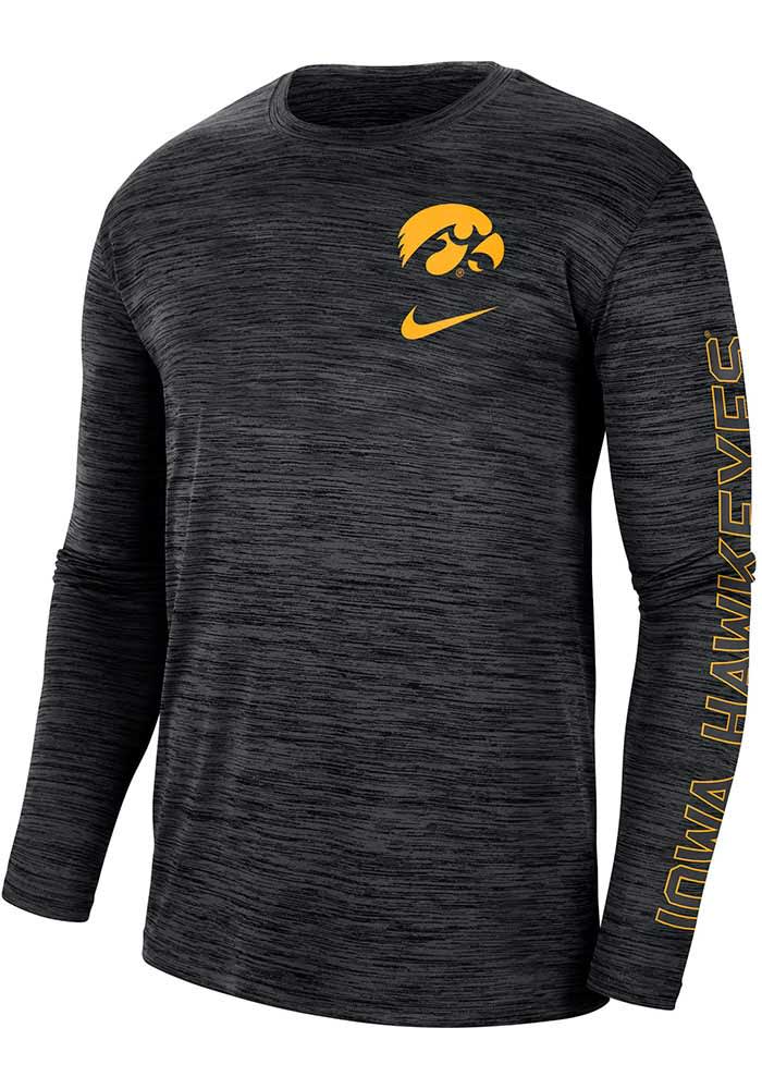Nike Iowa Hawkeyes Black Velocity Legend GFX Long Sleeve T-Shirt