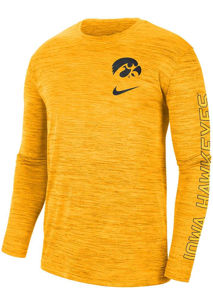 Nike Iowa Hawkeyes Gold Velocity Legend GFX Long Sleeve T-Shirt