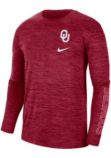 Nike Oklahoma Sooners Crimson Velocity Legend GFX Long Sleeve T-Shirt