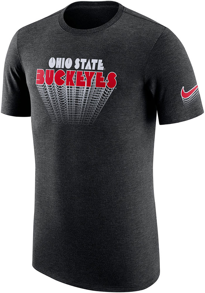 Nike Ohio State Buckeyes Black College Triblend Short Sleeve Fashion T Shirt