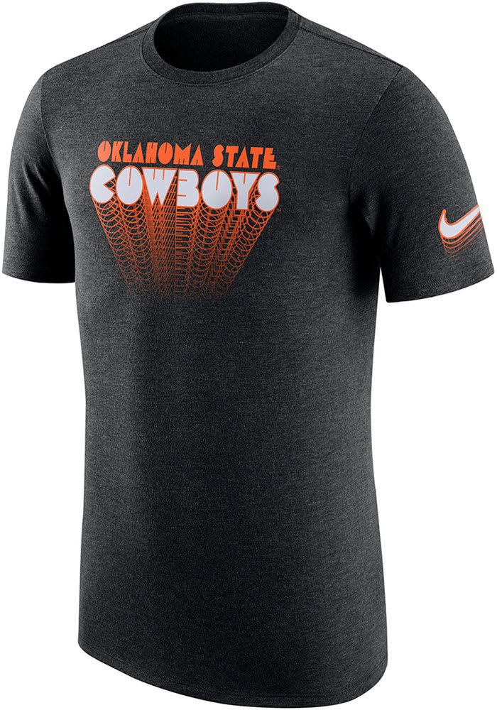 Nike Oklahoma State Cowboys Black College Triblend Short Sleeve Fashion T Shirt
