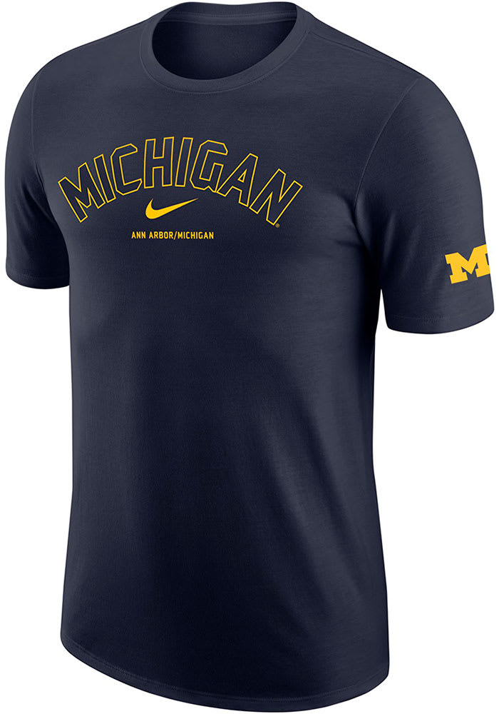 Nike Michigan Wolverines Navy Blue DriFIT DNA Short Sleeve T Shirt