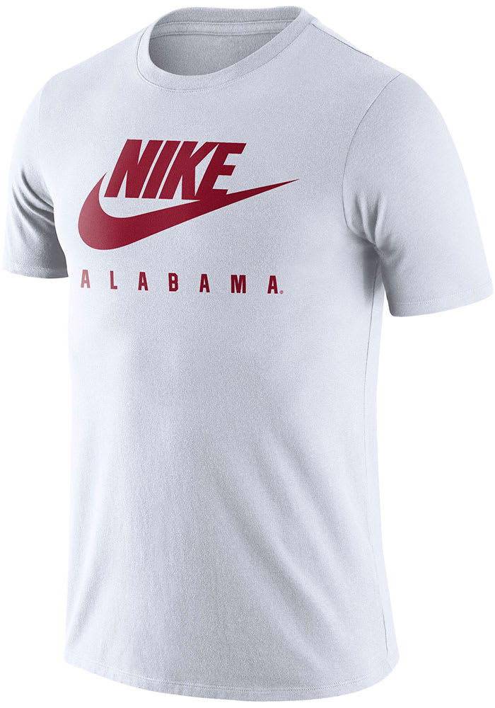 Nike Alabama Crimson Tide White Essential Futura Short Sleeve T Shirt
