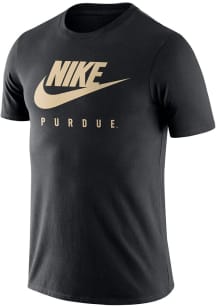 Nike Purdue Boilermakers Black Essential Futura Short Sleeve T Shirt