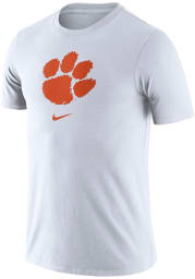 Nike Clemson Tigers White Essential Logo Short Sleeve T Shirt