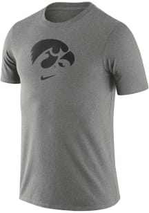 Nike Iowa Hawkeyes Grey Essential Logo Short Sleeve T Shirt