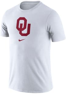 Nike Oklahoma Sooners White Essential Logo Short Sleeve T Shirt