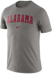 Nike Alabama Crimson Tide Grey Essential Wordmark Short Sleeve T Shirt