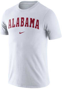 Nike Alabama Crimson Tide White Essential Wordmark Short Sleeve T Shirt
