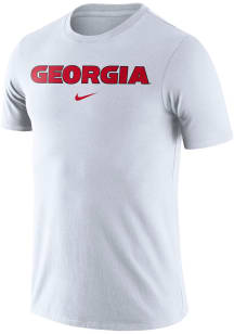 Nike Georgia Bulldogs White Essential Wordmark Short Sleeve T Shirt