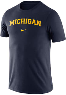 Michigan Wolverines Navy Blue Nike Essential Wordmark Short Sleeve T Shirt