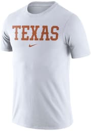 Nike Texas Longhorns White Essential Wordmark Short Sleeve T Shirt