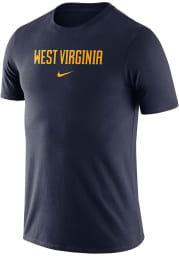 Nike West Virginia Mountaineers Navy Blue Essential Wordmark Short Sleeve T Shirt