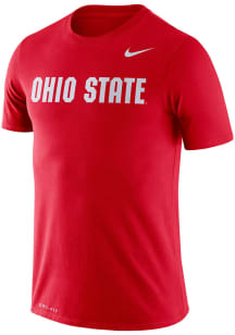 Nike Ohio State Buckeyes Red Legend Wordmark Short Sleeve T Shirt