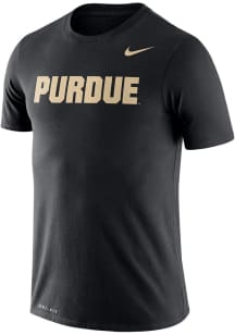 Purdue Boilermakers Black Nike Legend Wordmark Short Sleeve T Shirt
