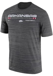 Nike Arkansas Razorbacks Grey Velocity Legend Football Short Sleeve T Shirt