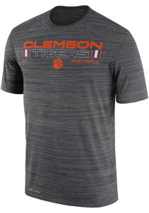 Nike Clemson Tigers Grey Velocity Legend Football Short Sleeve T Shirt
